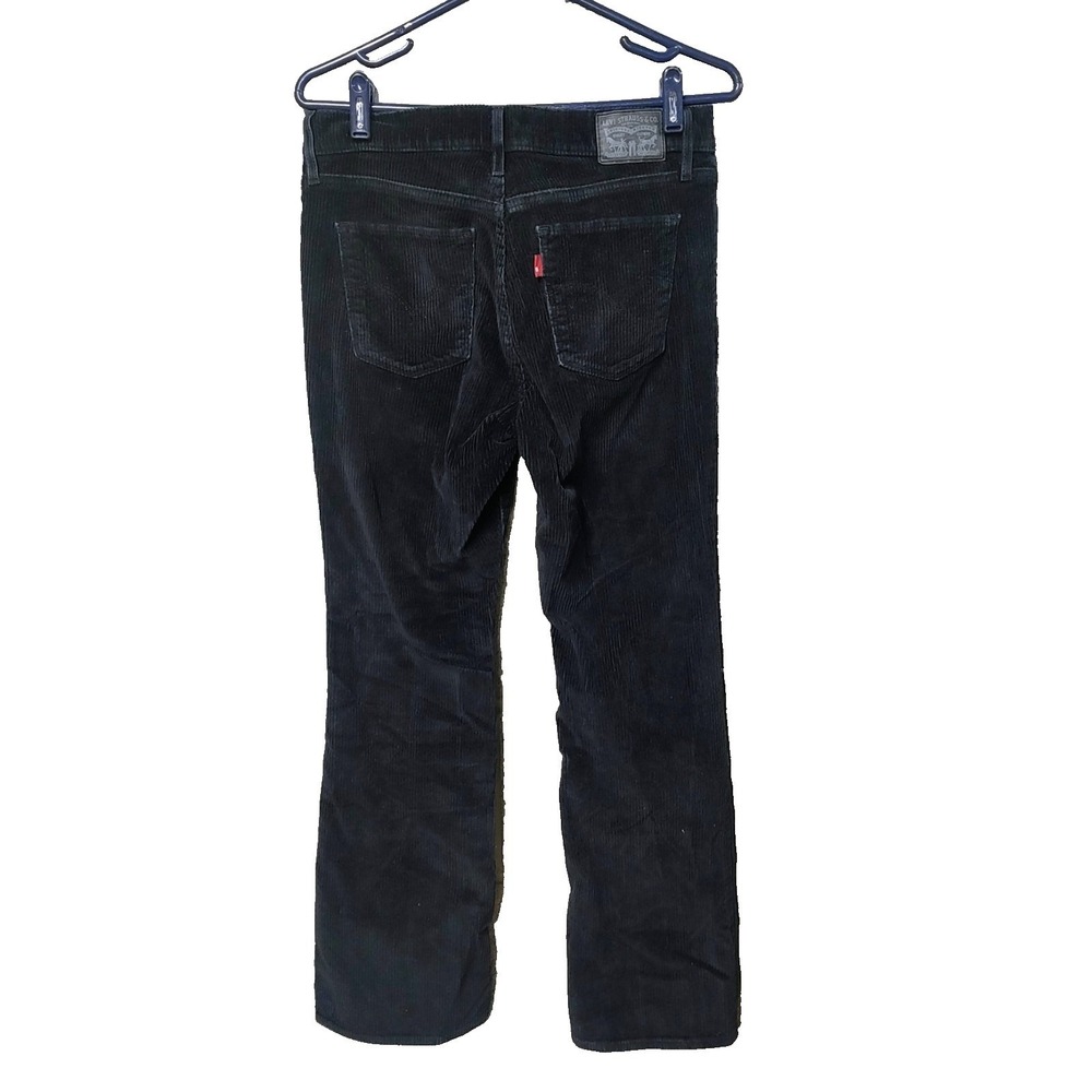 Levis 315 Shaping Bootcut Corduroy Jeans 29x30 Womens Black Stretch Mid Rise